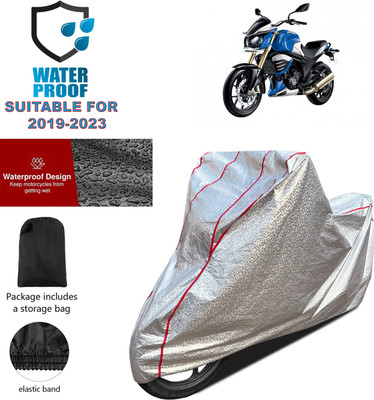 GOSHIV-car and bike accessories Waterproof Two Wheeler Cover for Mahindra(MOJO XT 300, Silver)