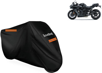 Juvdoxj Waterproof Two Wheeler Cover for Kawasaki(Ninja H2, Black)