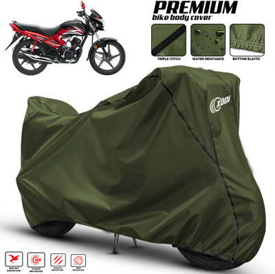 xodi Waterproof Two Wheeler Cover for Honda(Dream Neo, Green, Black)