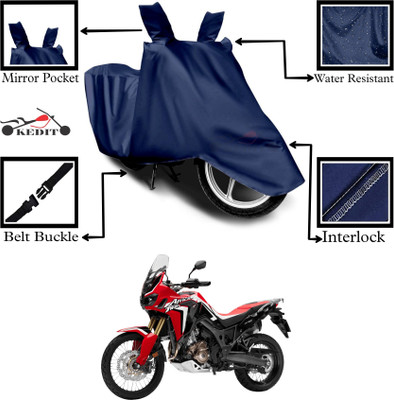 DeepShakshi AUTOMOTIVE Two Wheeler Cover for Honda(CRF1000L Africa Twin, Blue)