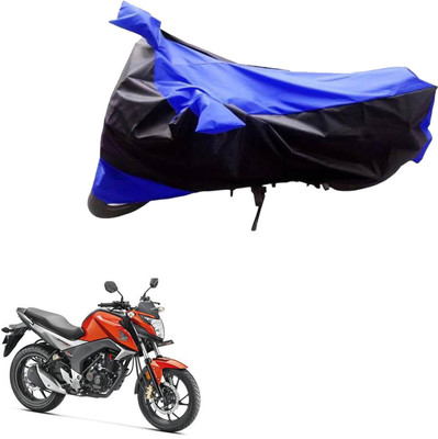DeepShakshi AUTOMOTIVE Waterproof Two Wheeler Cover for Honda(CBR 150R, Black, Blue)