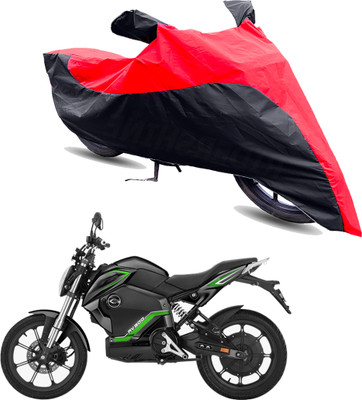 Motodreka Two Wheeler Cover for Revolt(RV 300, Red, Black)
