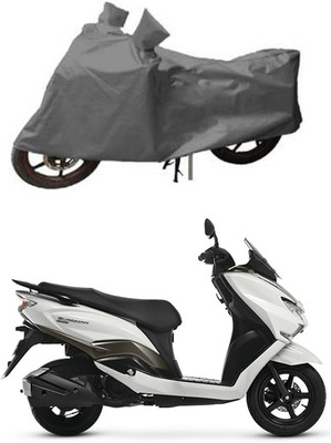 DeepShakshi AUTOMOTIVE Waterproof Two Wheeler Cover for Suzuki(Burgman Street, Grey)