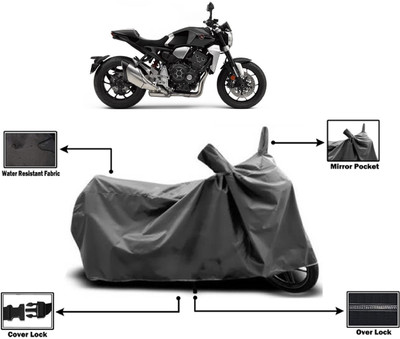 Amexride Two Wheeler Cover for Honda(CB1000R Plus, Grey)