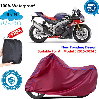 AUTOCAD Waterproof Two Wheeler Cover for Aprilia(RSV4, Maroon)