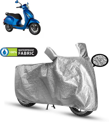 CODOKI Waterproof Two Wheeler Cover for Bajaj(Chetak, Silver)