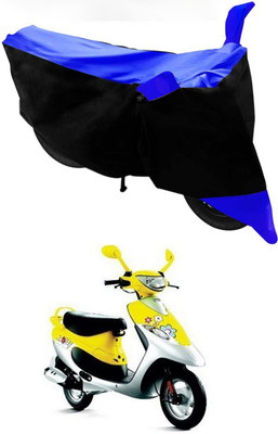 Furious3D Two Wheeler Cover for TVS(Scooty Pep Plus, Blue, Black)