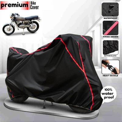 BOTAUTO Waterproof Two Wheeler Cover for Yamaha(RX 100, Black, Red)