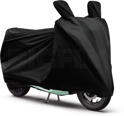 BigFly Waterproof Two Wheeler Cover for TVS(Scooty Pep Plus, Black)