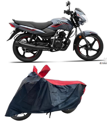 ishika Waterproof Two Wheeler Cover for TVS(Sport BS6, Red, Black)