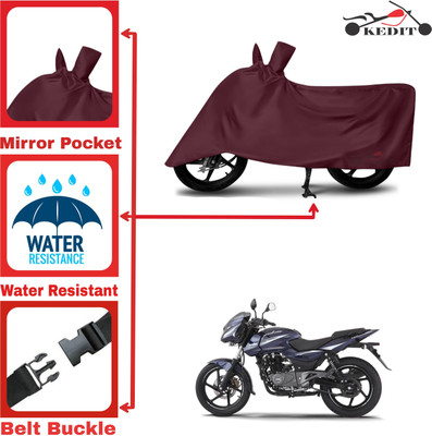 KEDIT Two Wheeler Cover for Bajaj(Pulsar 150, Maroon)