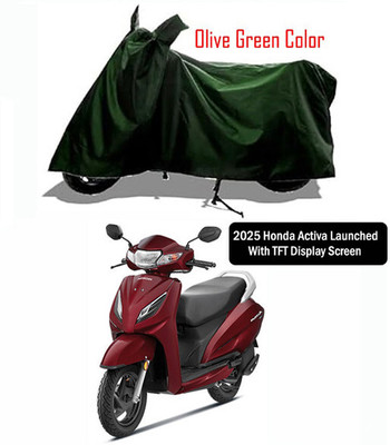 Amexride Two Wheeler Cover for Honda(Activa, Green)