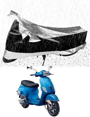 Ascension Two Wheeler Cover for Piaggio(Vespa SXL 125, Silver, Black)