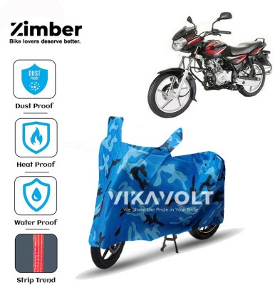 ZIMBER Waterproof Two Wheeler Cover for Bajaj(Discover 100 DTS-i, Blue)