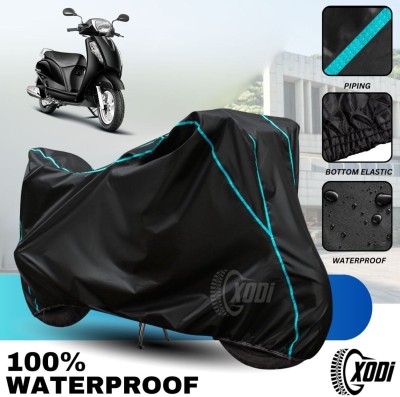 xodi Waterproof Two Wheeler Cover for Suzuki(Access, Black, Blue, Multicolor)