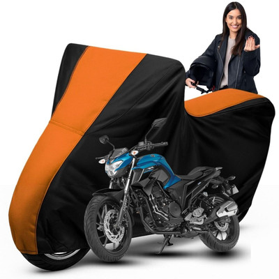 Car Styling Waterproof Two Wheeler Cover for Yamaha(FZ-S, Black, Orange)