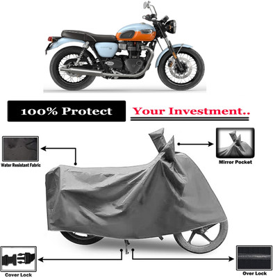 Amexride Two Wheeler Cover for Triumph(Bonneville T100, Grey)