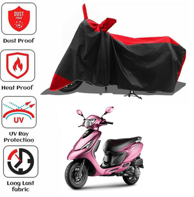 AIKOZIYA Two Wheeler Cover for TVS(Zest 110, Red, Black)
