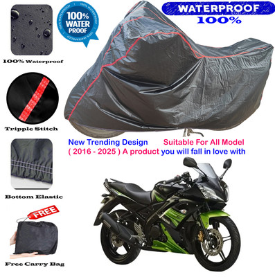 AutoGalaxy Waterproof Two Wheeler Cover for Yamaha(YZF R15S, Black, Red)