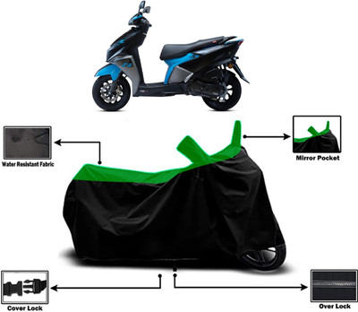 Amexride Two Wheeler Cover for TVS(Ntorq 125, Green)