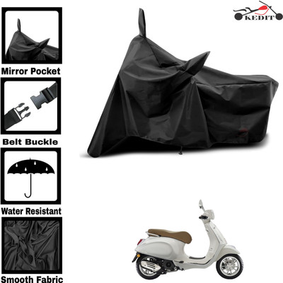 KEDIT Two Wheeler Cover for Vespa(GTS Super 125, Black)