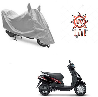 DeepShakshi AUTOMOTIVE Waterproof Two Wheeler Cover for Suzuki(Swish, Silver)