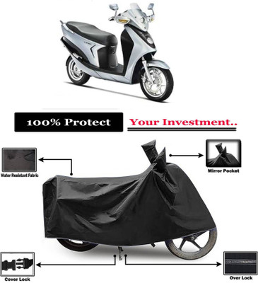AASHTIK MART Two Wheeler Cover for Hero(Leap Hybrid SES, Black)
