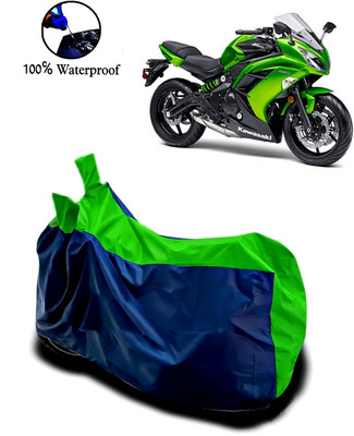 rakku Waterproof Two Wheeler Cover for Kawasaki(Ninja 650, Green, Blue)