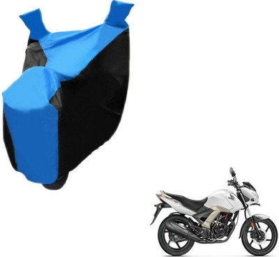 MWBB Waterproof Two Wheeler Cover for Honda(CB Unicorn, Black, Blue)