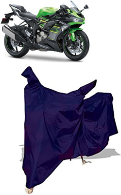 Amexride Two Wheeler Cover for Kawasaki(Ninja ZX-6R, Blue)