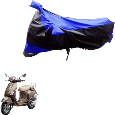 MMSSTAR Waterproof Two Wheeler Cover for Piaggio(Vespa, Black, Blue)