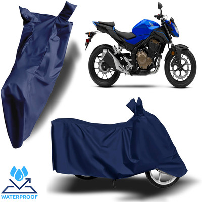 ROYAL AUTO MART Waterproof Two Wheeler Cover for Honda(CBF, Blue)