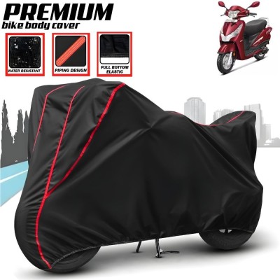 Mwiss Waterproof Two Wheeler Cover for Hero(MotoCorp Destini 125, Black, Red)