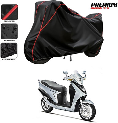 SThanaveX Two Wheeler Cover for Hero(Leap Hybrid SES BS6, Black)