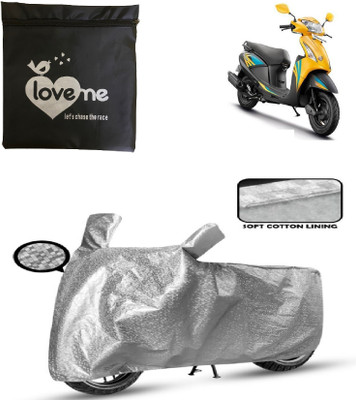 Love Me Two Wheeler Cover for Hero(Pleasure, Silver)
