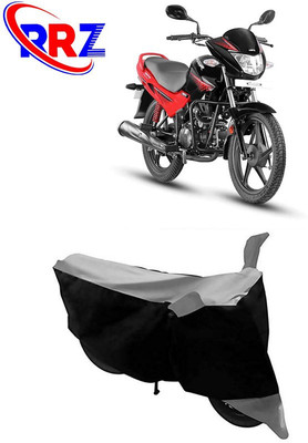 RRZ Waterproof Two Wheeler Cover for Hero(MotoCorp Glamour, Black, Grey)