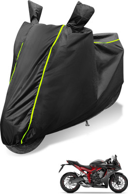 Auto Hub Waterproof Two Wheeler Cover for Honda(CBR 650F, Black)