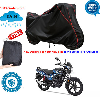 AUTOCAD Waterproof Two Wheeler Cover for TVS(Star City Plus BS6, Black)