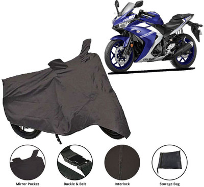 Lakshmina Enterprises Waterproof Two Wheeler Cover for Yamaha(YZF R3, Black)