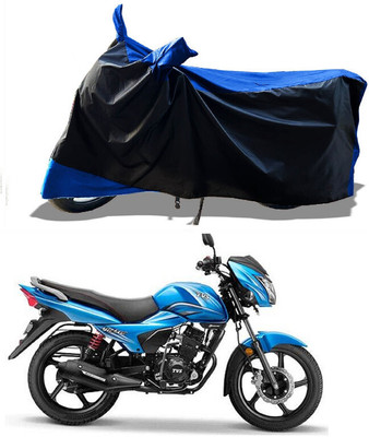 DeepShakshi AUTOMOTIVE Waterproof Two Wheeler Cover for TVS(Victor BS6, Blue)