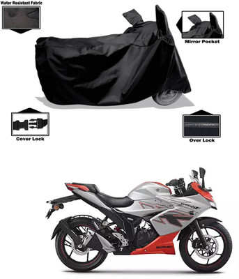 CODOKI Waterproof Two Wheeler Cover for Suzuki(Gixxer, Black)