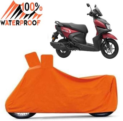 ROYAL AUTO MART Waterproof Two Wheeler Cover for Yamaha(RayZR 125, Orange)