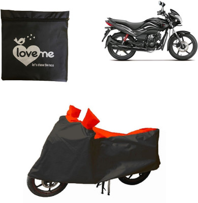 Love Me Waterproof Two Wheeler Cover for Hero(Passion Xpro, Red, Black)