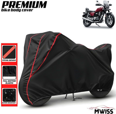 Mwiss Waterproof Two Wheeler Cover for Honda(CB350RS, Black, Red)