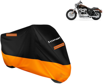 Horseyaart Waterproof Two Wheeler Cover for Harley Davidson(1200 Custom, Orange)