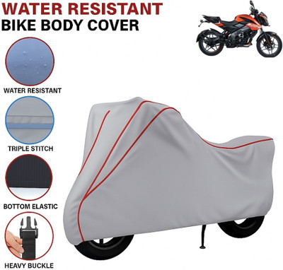 BigFly Waterproof Two Wheeler Cover for Bajaj(Pulsar NS125, Grey, Red)