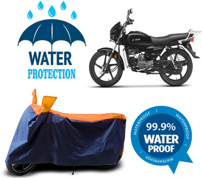 RTS COLLECTIONS Waterproof Two Wheeler Cover for Hero(Splendor Plus, Multicolor)