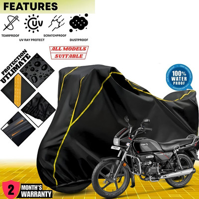 OliverX Waterproof Two Wheeler Cover for Hero(Splendor I Smart, Black)