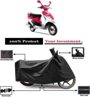 AASHTIK MART Two Wheeler Cover for TVS(Pep+, Black)