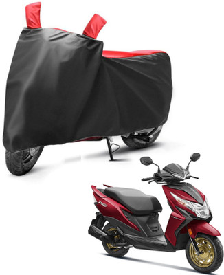 sowelar Waterproof Two Wheeler Cover for Honda(Dio, Black, Red)